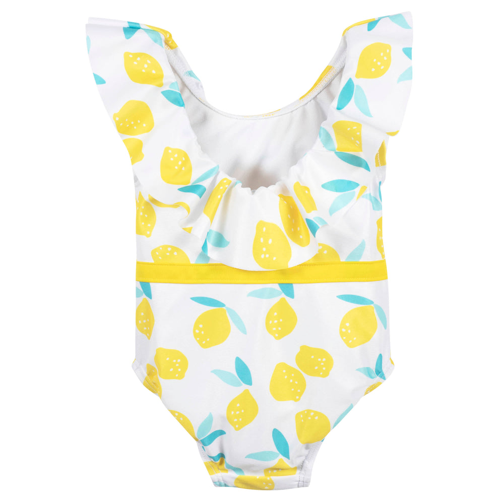 Baby & Toddler Girls Lemon Squeeze One-Piece Swimsuit With Ruffle-Gerber Childrenswear