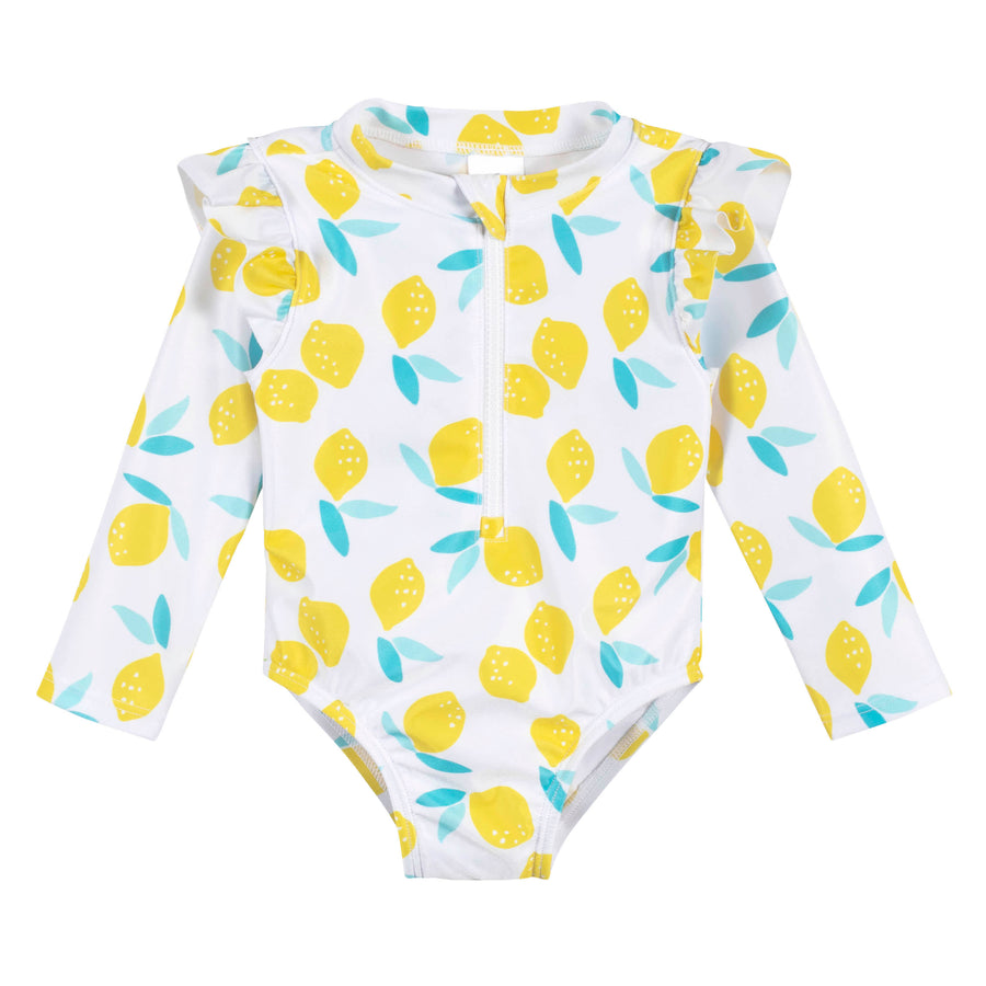 Baby & Toddler Girls Lemon Squeeze Rash Guard-Gerber Childrenswear