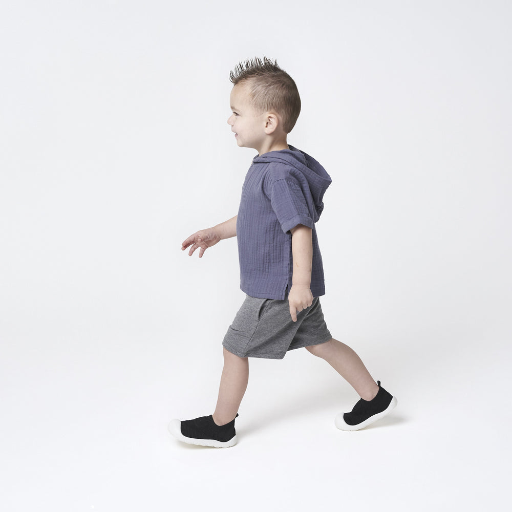Infant & Toddler Boys Navy Stretchy Knit Slip-On Sneaker