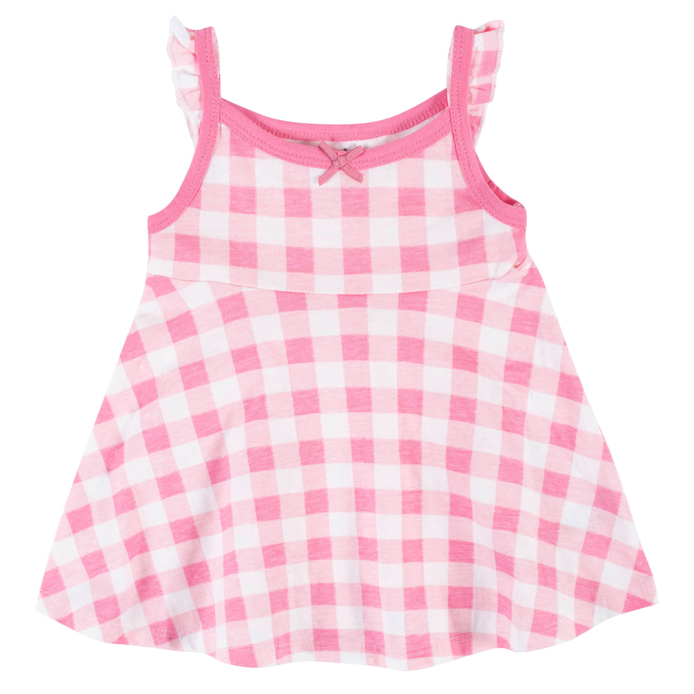 3-Piece Baby & Toddler Girls Summer Blossom Dress, Diaper Cover & Sun Hat Set-Gerber Childrenswear