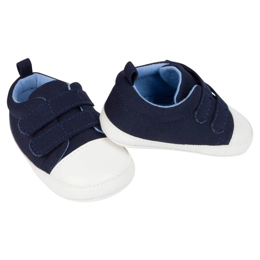 Baby Boys Navy Canvas Shoes-Gerber Childrenswear