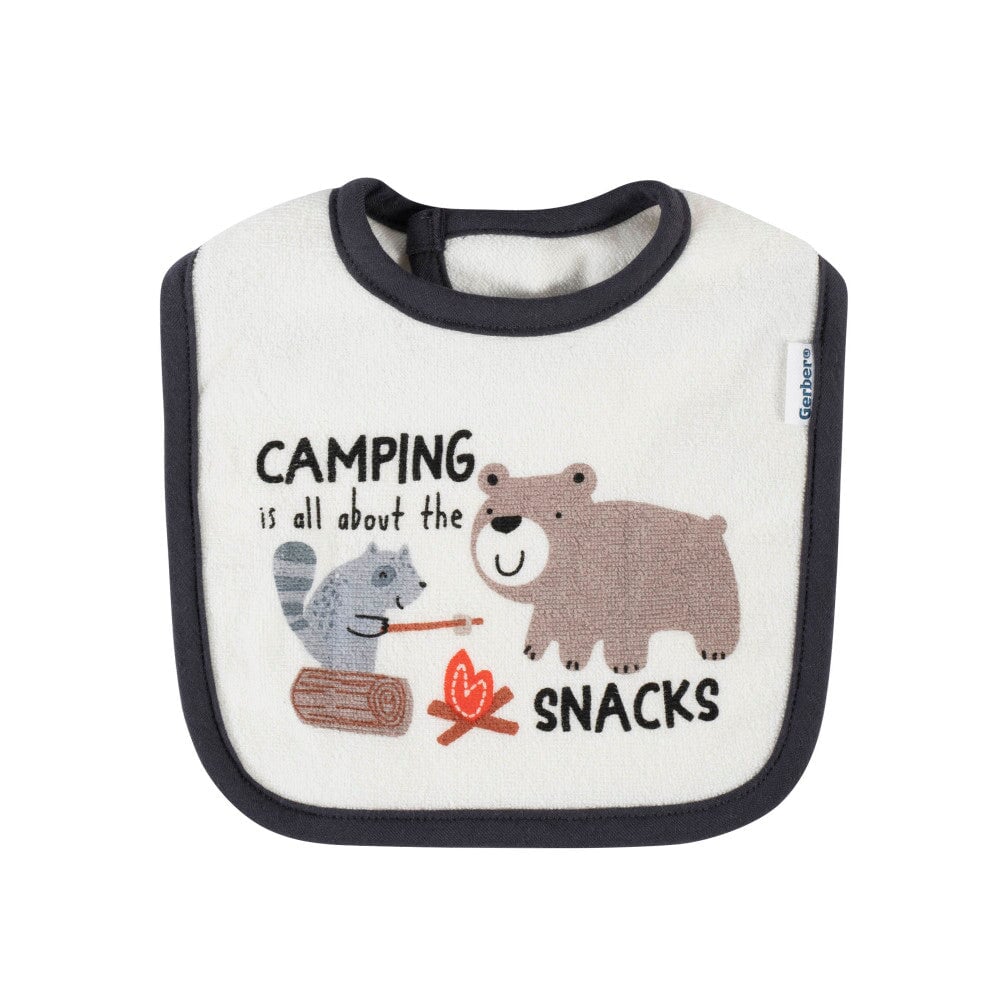 3-Pack Baby Boys Camping Adventure Terry Bibs